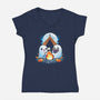 Halloween Scout-Womens-V-Neck-Tee-Vallina84