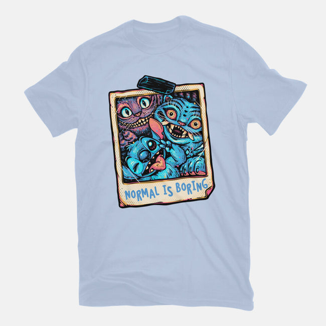 Normal Is Super Boring-Womens-Fitted-Tee-glitchygorilla