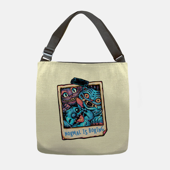 Normal Is Super Boring-None-Adjustable Tote-Bag-glitchygorilla
