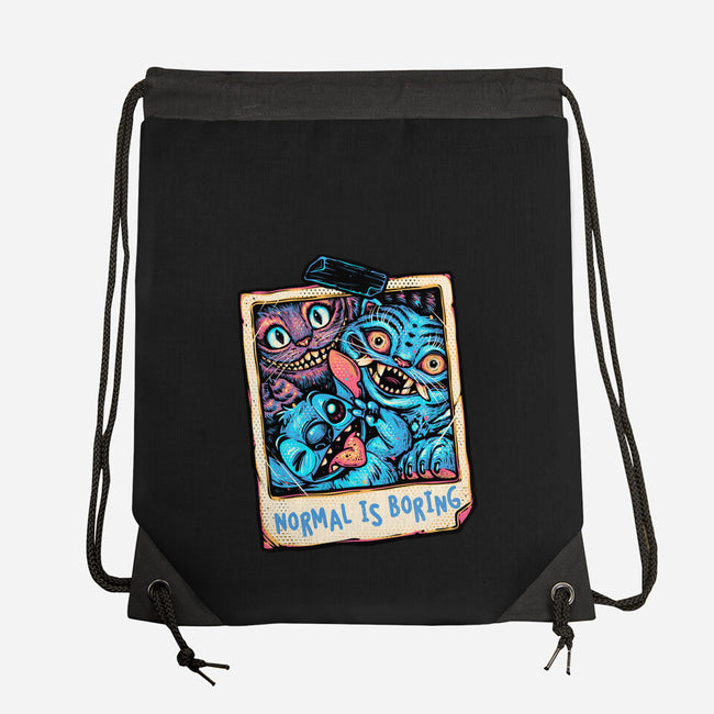 Normal Is Super Boring-None-Drawstring-Bag-glitchygorilla