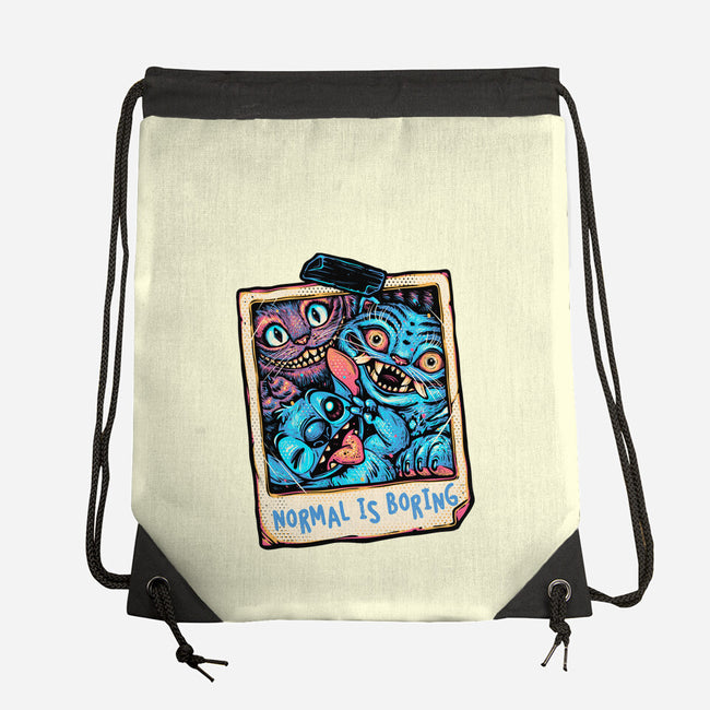 Normal Is Super Boring-None-Drawstring-Bag-glitchygorilla