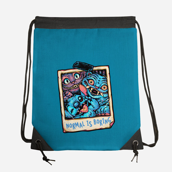 Normal Is Super Boring-None-Drawstring-Bag-glitchygorilla