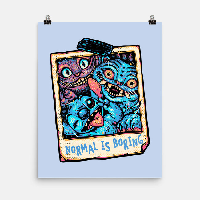 Normal Is Super Boring-None-Matte-Poster-glitchygorilla