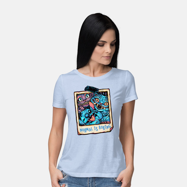 Normal Is Super Boring-Womens-Basic-Tee-glitchygorilla