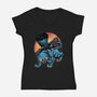 Derpy Companion-Womens-V-Neck-Tee-glitchygorilla