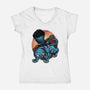 Derpy Companion-Womens-V-Neck-Tee-glitchygorilla