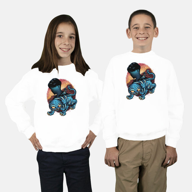 Derpy Companion-Youth-Crew Neck-Sweatshirt-glitchygorilla