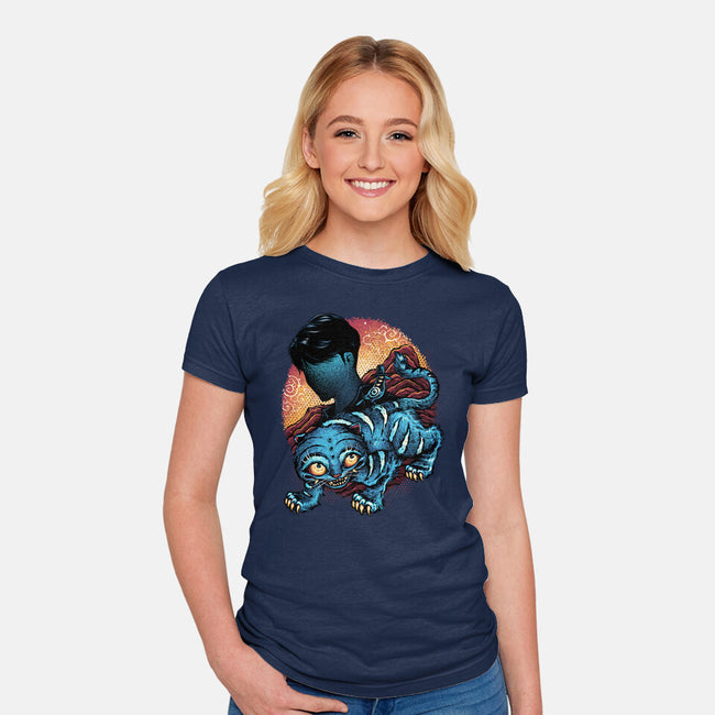 Derpy Companion-Womens-Fitted-Tee-glitchygorilla