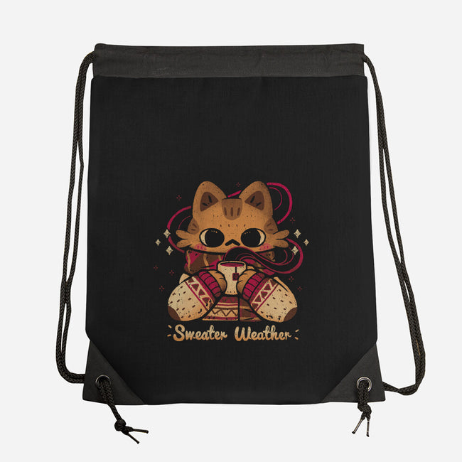 Cute Sweater Weather Cat-None-Drawstring-Bag-xMorfina