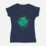 Cthulhu Dice-Womens-V-Neck-Tee-xMorfina