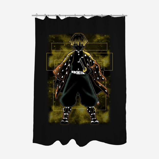 Thunder Breathing Shadow Nebula-None-Polyester-Shower Curtain-Astrobot Invention