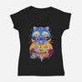 Derpy Halloween-Womens-V-Neck-Tee-Geekydog