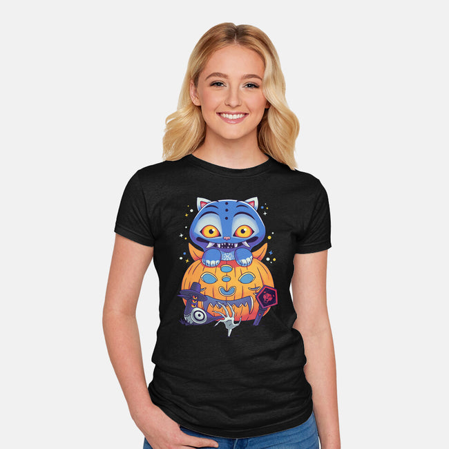 Derpy Halloween-Womens-Fitted-Tee-Geekydog
