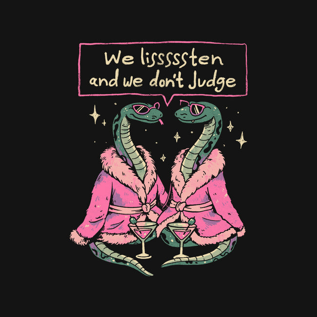We Listen And We Don't Judge-Womens-Fitted-Tee-eduely