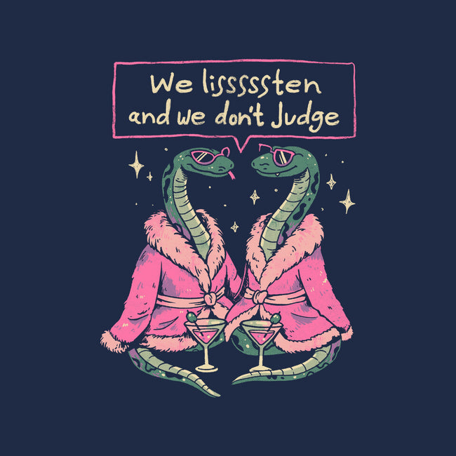 We Listen And We Don't Judge-Womens-Fitted-Tee-eduely