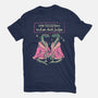 We Listen And We Don't Judge-Womens-Fitted-Tee-eduely
