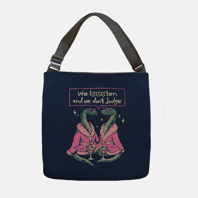 We Listen And We Don't Judge-None-Adjustable Tote-Bag-eduely