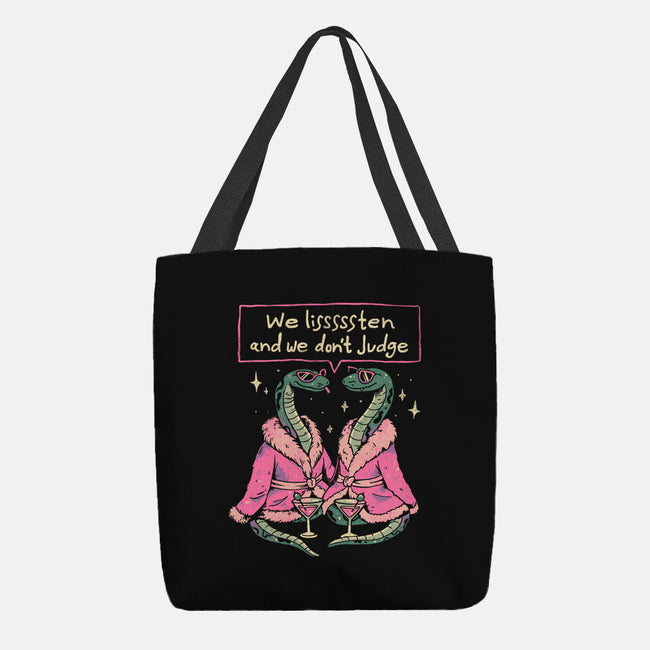 We Listen And We Don't Judge-None-Basic Tote-Bag-eduely
