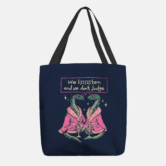 We Listen And We Don't Judge-None-Basic Tote-Bag-eduely