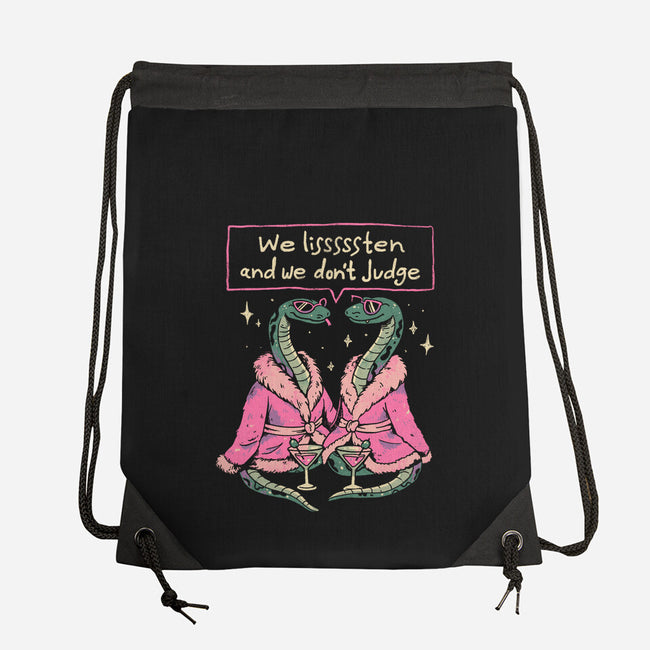 We Listen And We Don't Judge-None-Drawstring-Bag-eduely