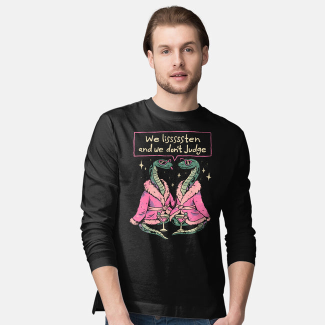 We Listen And We Don't Judge-Mens-Long Sleeved-Tee-eduely