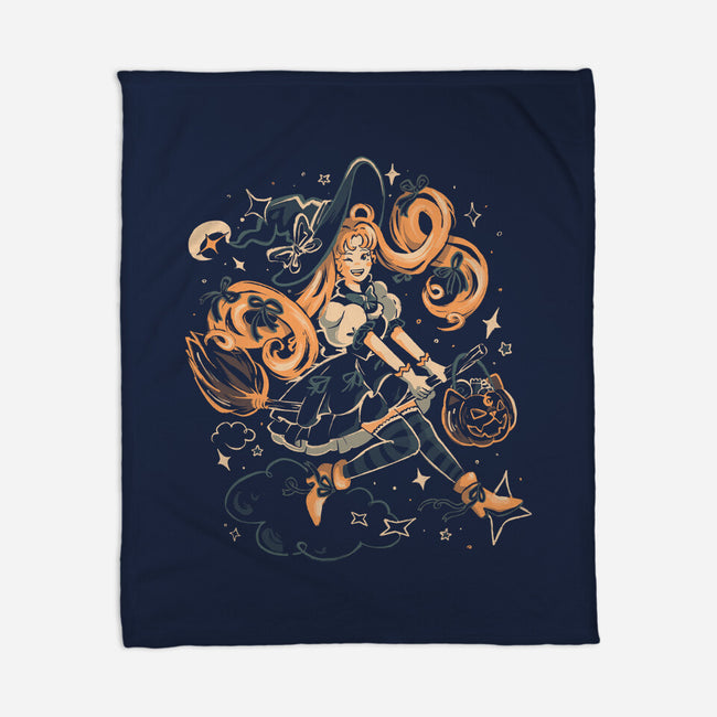 Moonlight Witch-None-Fleece-Blanket-Arigatees