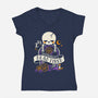 Literally Dead Tired-Womens-V-Neck-Tee-NemiMakeit