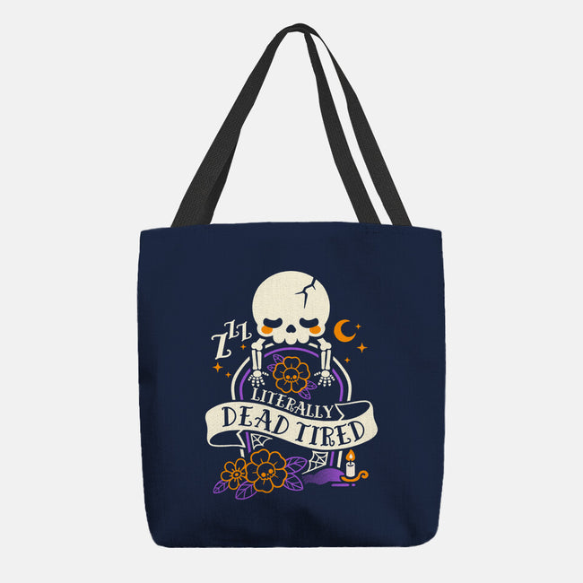 Literally Dead Tired-None-Basic Tote-Bag-NemiMakeit