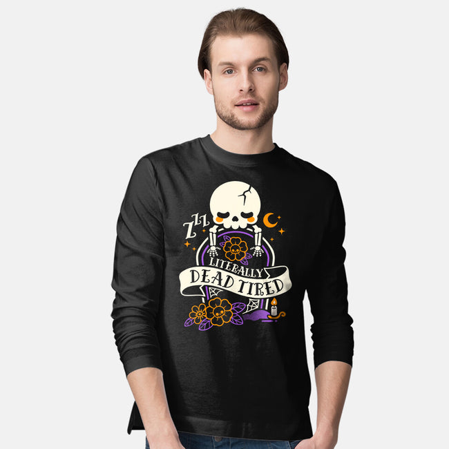 Literally Dead Tired-Mens-Long Sleeved-Tee-NemiMakeit