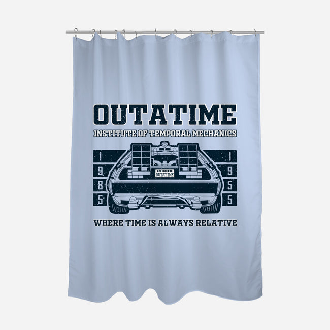 Outatime Institute-None-Polyester-Shower Curtain-NMdesign