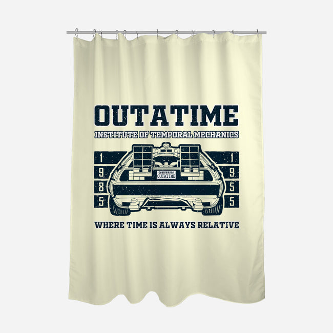 Outatime Institute-None-Polyester-Shower Curtain-NMdesign