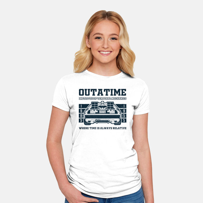Outatime Institute-Womens-Fitted-Tee-NMdesign