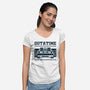 Outatime Institute-Womens-V-Neck-Tee-NMdesign