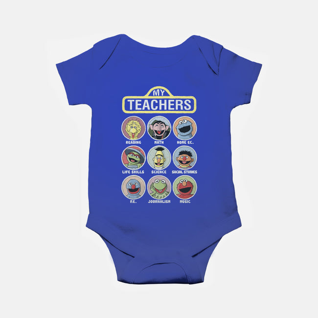 My Teachers Were Puppets-Baby-Basic-Onesie-NMdesign