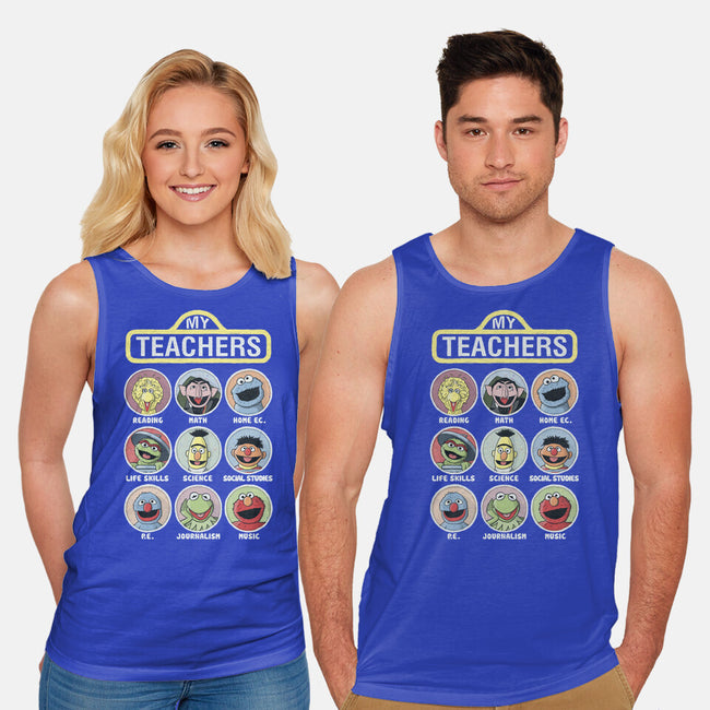 My Teachers Were Puppets-Unisex-Basic-Tank-NMdesign