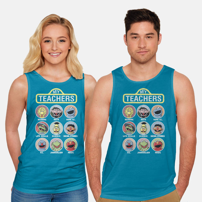 My Teachers Were Puppets-Unisex-Basic-Tank-NMdesign
