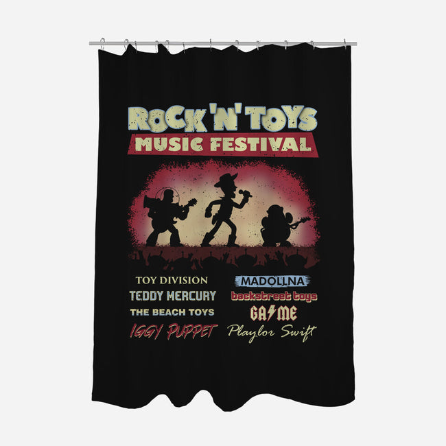 Rock N Toys Music Festival-None-Polyester-Shower Curtain-NMdesign