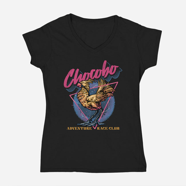 Adventure Racing Club-Womens-V-Neck-Tee-glitchygorilla