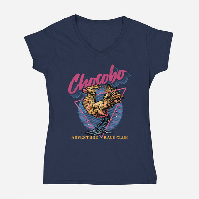 Adventure Racing Club-Womens-V-Neck-Tee-glitchygorilla