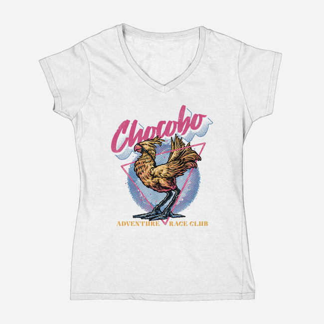 Adventure Racing Club-Womens-V-Neck-Tee-glitchygorilla