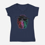 Hunt In Style-Womens-V-Neck-Tee-glitchygorilla