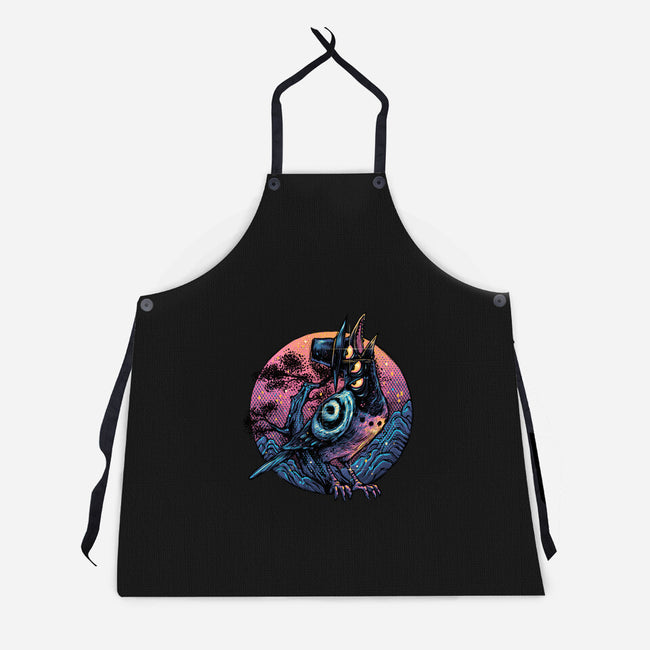 Crow From The Underworld-Unisex-Kitchen-Apron-glitchygorilla