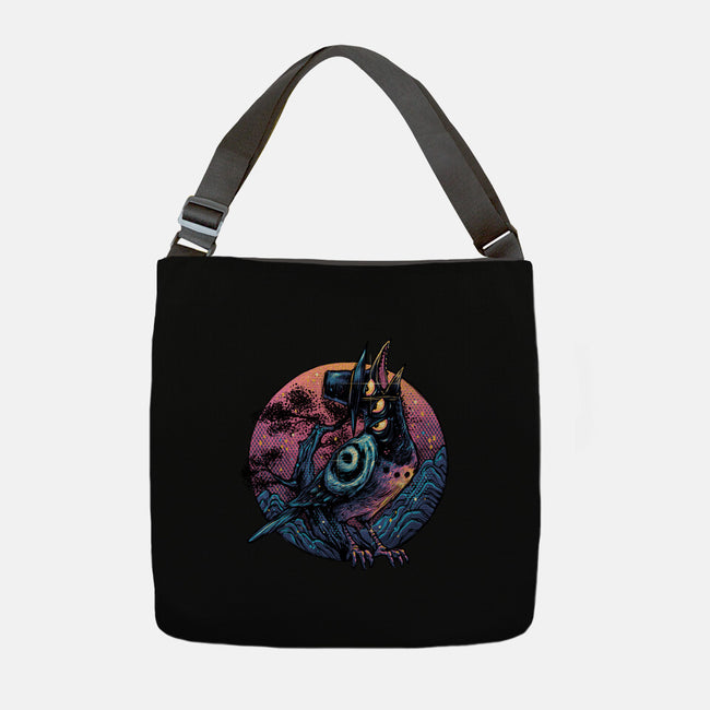 Crow From The Underworld-None-Adjustable Tote-Bag-glitchygorilla