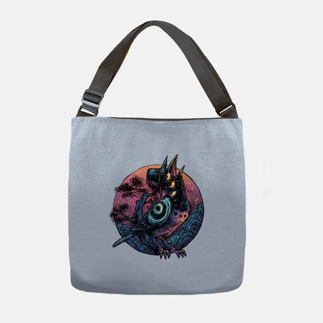 Crow From The Underworld-None-Adjustable Tote-Bag-glitchygorilla