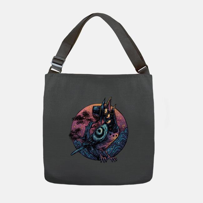 Crow From The Underworld-None-Adjustable Tote-Bag-glitchygorilla