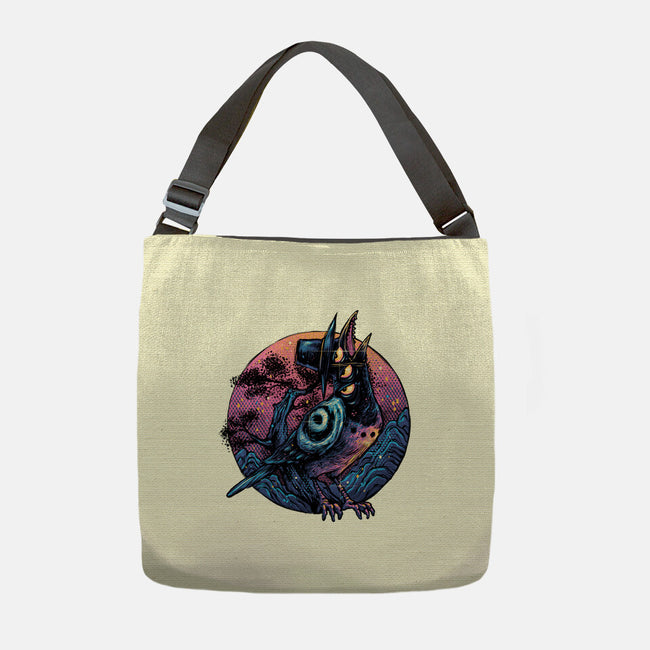 Crow From The Underworld-None-Adjustable Tote-Bag-glitchygorilla