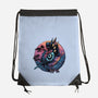 Crow From The Underworld-None-Drawstring-Bag-glitchygorilla
