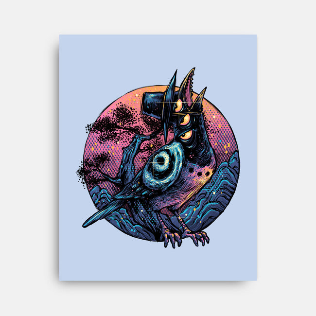 Crow From The Underworld-None-Stretched-Canvas-glitchygorilla