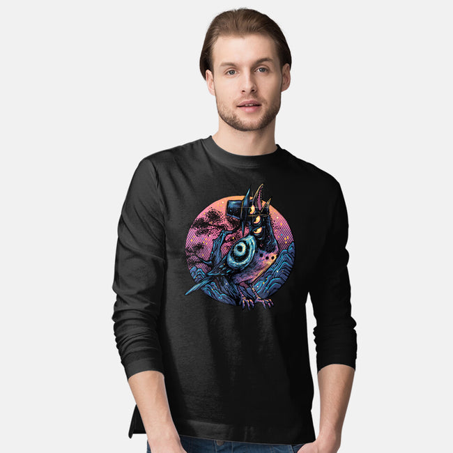 Crow From The Underworld-Mens-Long Sleeved-Tee-glitchygorilla