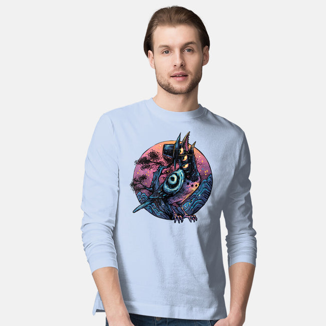 Crow From The Underworld-Mens-Long Sleeved-Tee-glitchygorilla